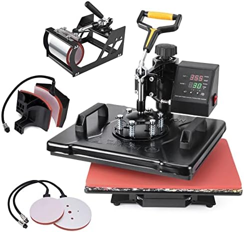 5 in 1 Heat Press Machine 12x15 inch 360-Degree Swing Away …