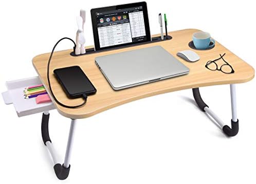 Bed Desk for Laptop and Writing with Storage